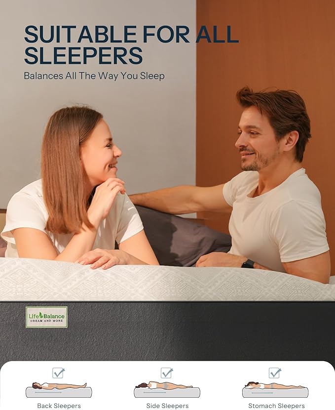 King Size Mattress, 10 Inch Cooling-Gel Memory Foam King Bed Mattress Made in USA, Pressure Relief, Motion Isolation, Breathable Fabric, Mattresses in a Box for Optimal Sleep Quality, CY-10-K