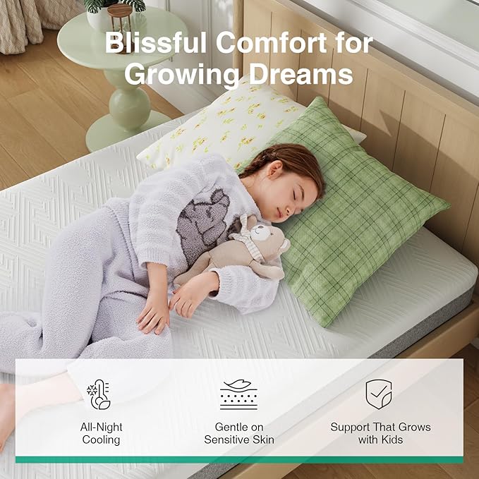 Novilla 8 Inch Twin XL Mattress, Gel Twin XL Memory Foam Mattress in a Box for Pressure Relief & Body Support & Cooling Sensation, CertiPUR-US Certified Safe Foams
