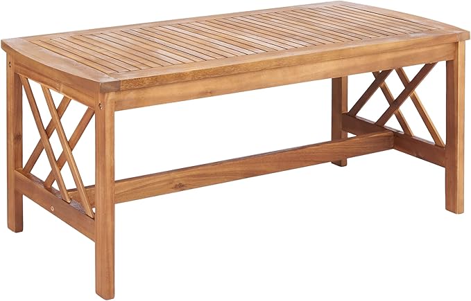 SAFAVIEH Outdoor Collection Fontana Natural/ Black Cushions 4-Piece Conversation Patio Set