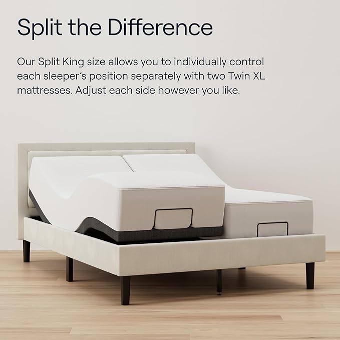 Nectar Ultra Full Adjustable Base & 15” Hybrid Mattress - Head & Foot Incline - Innerspring Coils - Medium Firm Memory Foam - Cooling Upgrade - 3 Massage Settings - 365-Night Mattress Trial