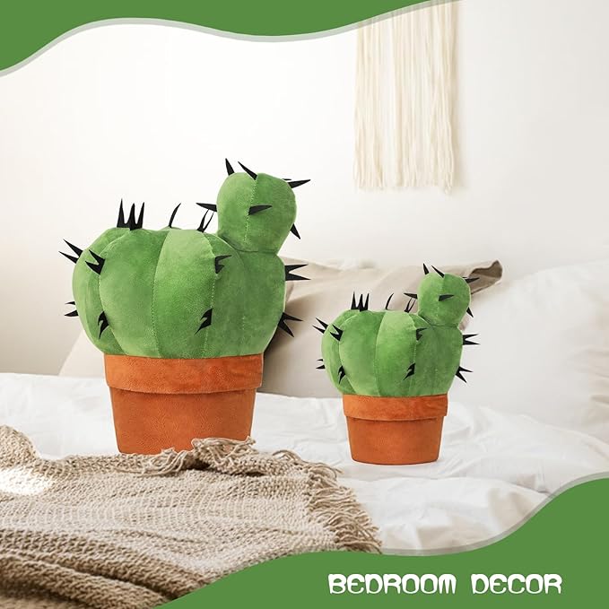 OtGalk Cactus Shape Pillow-3D Throw Pillow Sofa Cactus Shaped Pillow Plush Cactus Decorative Pillow Office Bed Cushion for Couch Sofa Living Room Home Decor for Plant Lovers, Garden Lovers (9.8 inch)