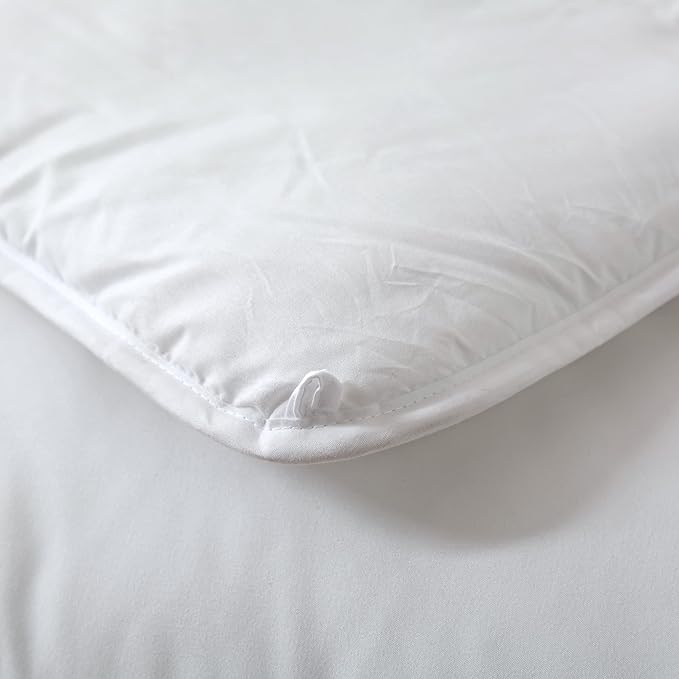 Dorrin Nessin Down Alternative Cal King 108x98 Comforter All Season Duvet Insert-Ultra Soft Double Brushed Microfiber Quilt Cover, Box Stitched with Corner Tabs (California King, White)