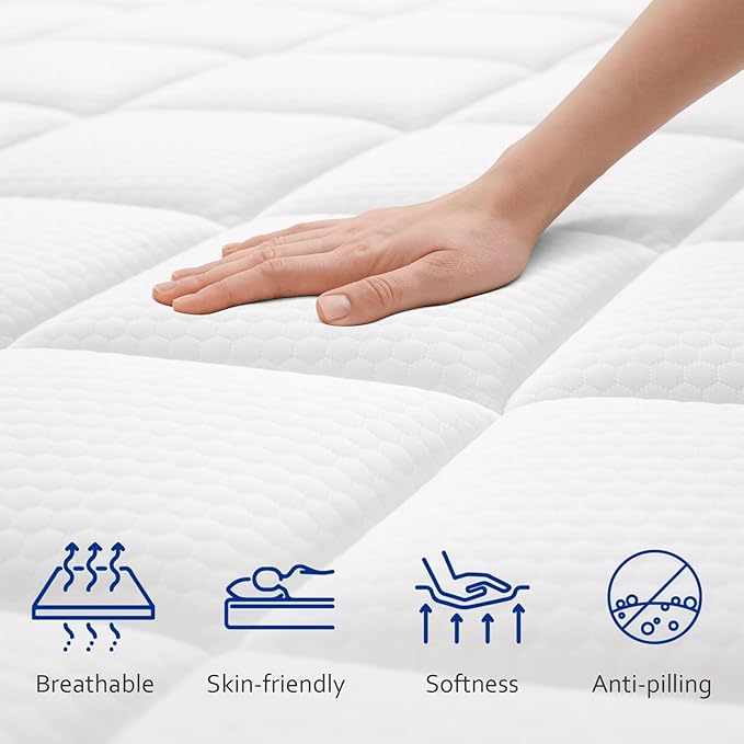 Mubulily Full Mattress,10 Inch Full Size Hybrid Memory Foam and Individual Pocket Spring,Motion Isolation,Medium Firm Mattress,Pressure Relief,CertiPUR-US,100 Nights Trial