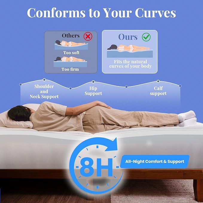 OhGeni Cooling 4 Inch Twin Size Dual Layer Mattress Topper, 2 Inch Gel Memory Foam, 2 Inch Soft Pillow Top Pad, Washable Bedroom Cover for Kids Mattresses, Extra Comfortable Sleep and Back Pain Relief