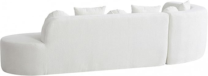 123" Boneless Modular Sectional Sofa, Modern Curved L-Shaped Cloud Foam Couch with High Density Sponge & Pocket Spring, Chenille Fabric, Non-Assembly Frameless Floor Sofa for Living Room | Plush, Wider Armrest