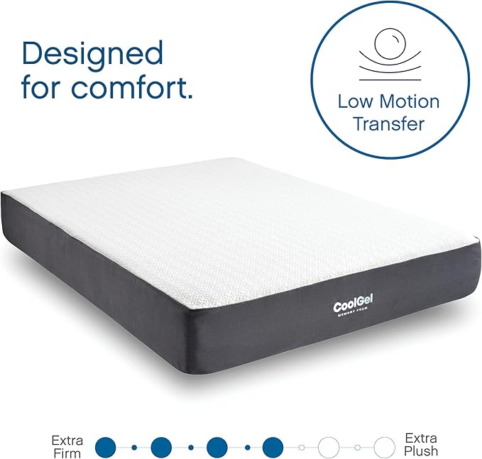Cool Gel Chill 14 Inch Medium Firm Memory Foam Mattress Full Size, with 2 Bonus Cool Gel Memory Foam Bed Pillows, 14" with Pressure Relief, CertiPUR-US Certified, Cooling Full Mattress in a Box