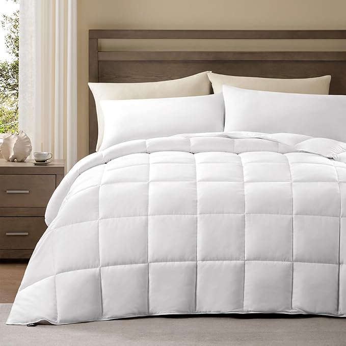 ACCURATEX Lightweight Duvet Insert Twin Size - 100% Cotton Shell, 250GSM Filling, Summer Down Alternative Comforter,Ultra-Soft & Breathable, Thin Duvet Insert with 8 Tabs, Machine Washable,68x88