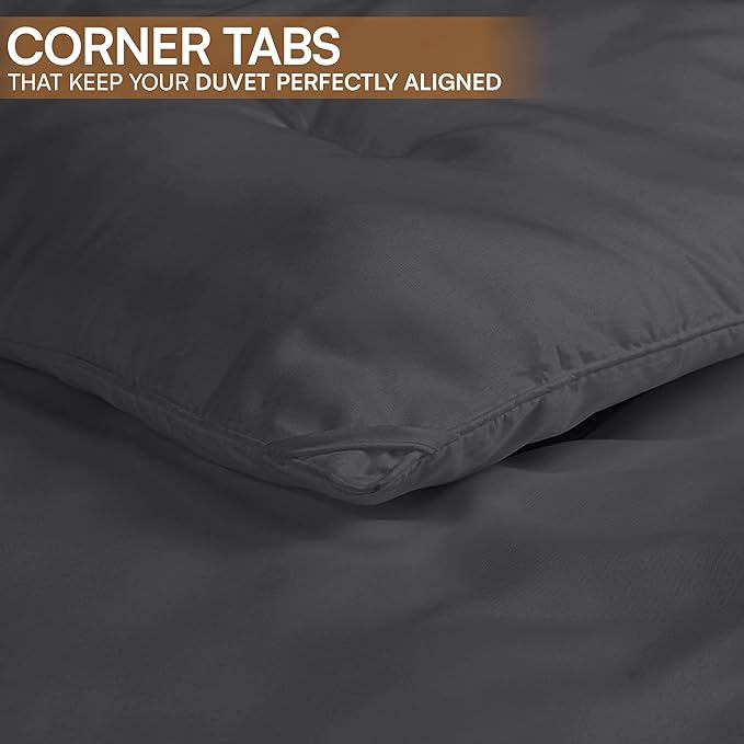Utopia Bedding Comforters Twin Size, All Season Duvet Insert, Down Alternative Twin Comforter with Corner Tabs, Machine Washable Bed Comforter 64 x 88 Inches (Grey)
