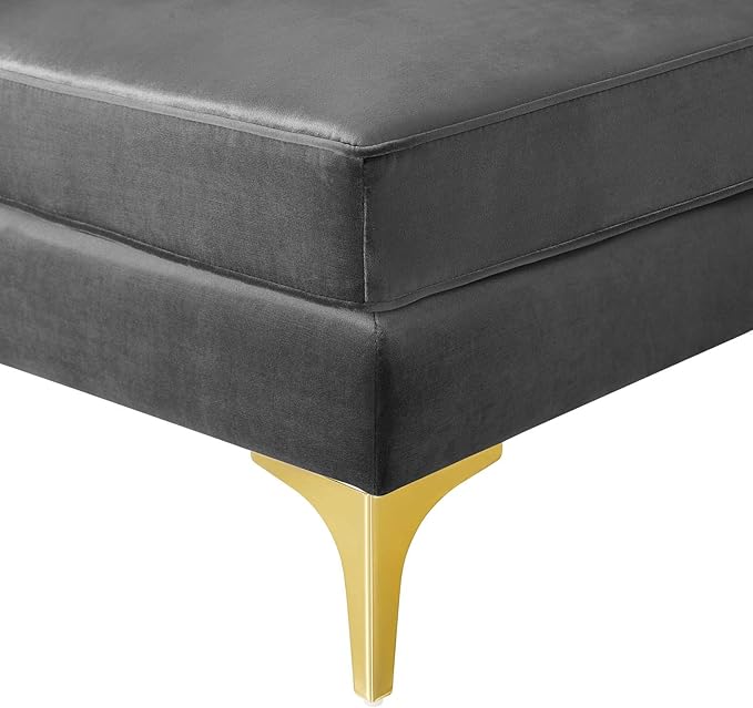 Modway EEI-4346-GRY Triumph Channel Tufted Performance Velvet Loveseat, Gray