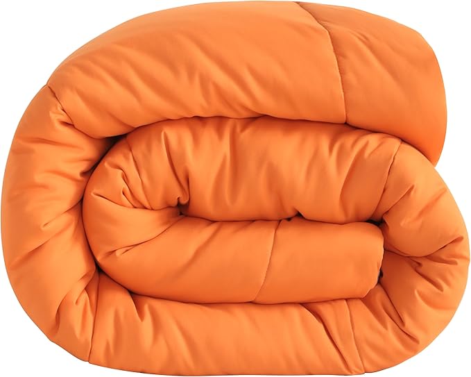 NTBAY King Comforter - Down Alternative Duvet Insert, All Season Bedding Quilted with Corner Tabs, Machine Washable, Soft Comforter Only, Orange