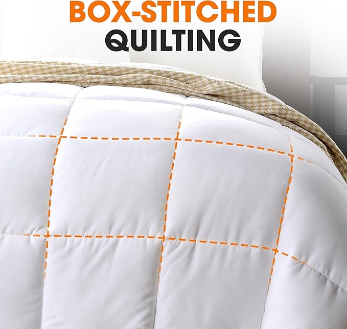 Cheer Collection Duvet Insert-Down Alternative Comforter, Ultra Plush Goose Down Alternative Comforter Full Size, Premium Bedding for Luxurious Comfort, Machine Washable