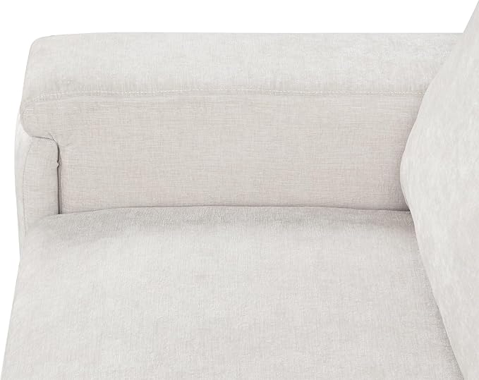 Ball & Cast 90.6" Convertible Sectional Couches Fabric Sofa Set with Pull Out Bed,L-Shaped Modular Padded Cloud w/Storage Space and USB Ports & Cup Holders on The Armrests,for Living Room,Beige