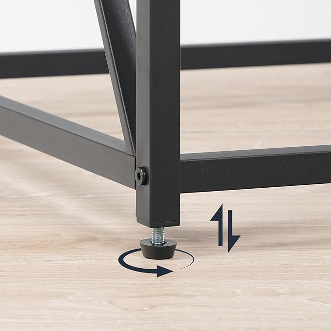 HOOBRO Glass Coffee Table, Black Coffee Tables for Living Room, Black Glass Coffee Table,1 Layer Center Table, Modern, for Apartment, Office, 39.4 x 19.7 x 17.7 Inches, Easy Assembly, Black BK04KF01