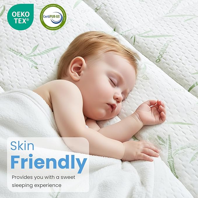DUMOS Dual Layer 4 Inch Mattress Topper Queen, Memory Foam Mattress Topper - 2 Inch Gel Memory Foam and 2 Inch Pillow Top Mattress Pad Cover for Back Pain, Thick Soft Topper with 8-16 Inch Deep Pocket