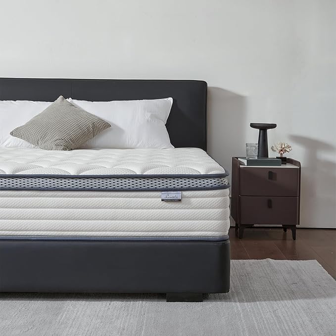 Twin Mattress, 10 Inch Twin Hybrid Mattress in a Box, Pocket Innerspring Mattresses for Motion Isolation, Pressure Relief and Edge Support, Medium Firm Feel