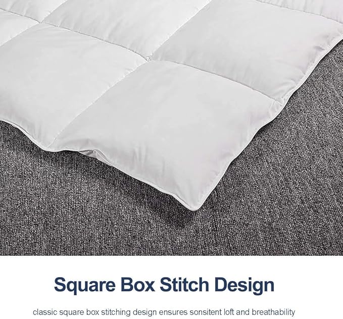 ACCURATEX Duvet Insert Oversized King Comforter 120x98- Fluffy Down Alternative Fill Hotel Collection Comforter,Lightweight Soft All Season Duvet Insert with Corner Tabs - Machine Washable,White