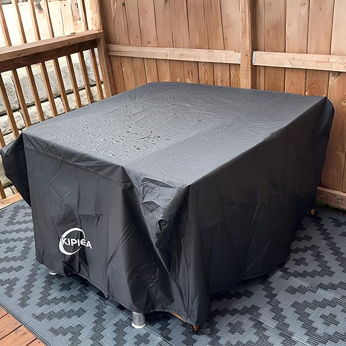 Kipiea Outdoor Furniture Covers Waterproof, 420D Heavy-Duty Patio Furniture Set Covers, No Tears Anti UV No Fading (58" L×34" W×28" H) - Image 9