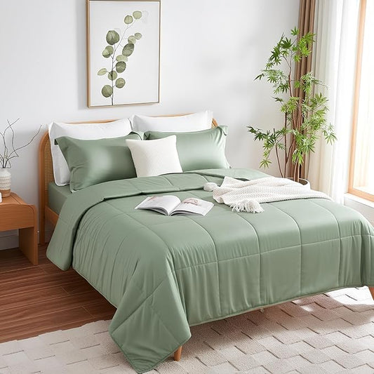 NEXHOME PRO 100% Viscose from Bamboo Comforter Queen Size - Ultra-Soft, Breathable, Lightweight All-Season & Summer Duvet Insert, Natural Temperature Regulating for Cooling Sleep
