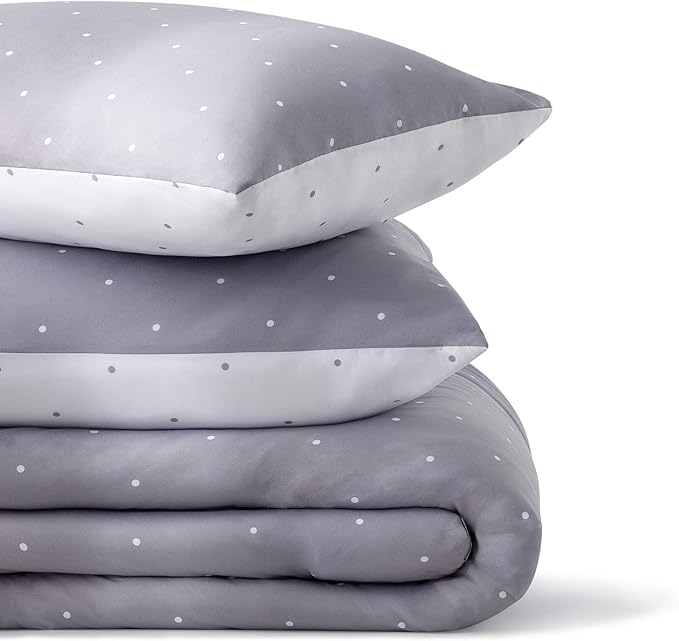 LINENSPA All Season Hypoallergenic Down Alternative Microfiber Comforter, California King, Gray