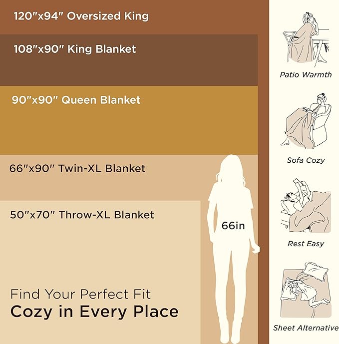 Bedsure GentleSoft 100% Cotton Blanket Full Size for Bed - Breathable and Lightweight, Soft Cozy Textured Herringbone Woven Blanket for Summer Spring, Ashley Blue, 80x90 inches