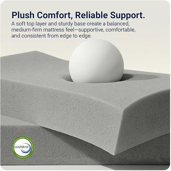 Avenco 12 Inch Twin Gel Memory Foam Mattress, Open-Cell Breathable Foam for Cooling Night Sleep, Removable Washable Cover, CertiPUR-US Certified Twin Size Mattresses in a Box