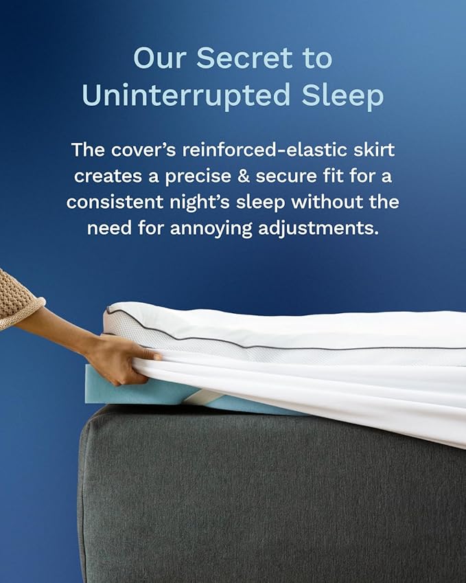 ViscoSoft 3 Inch Pillow Top Memory Foam Mattress Topper King - Cooling Hybrid Lux Dual Layer Mattress Pad - CertiPur-US Certified