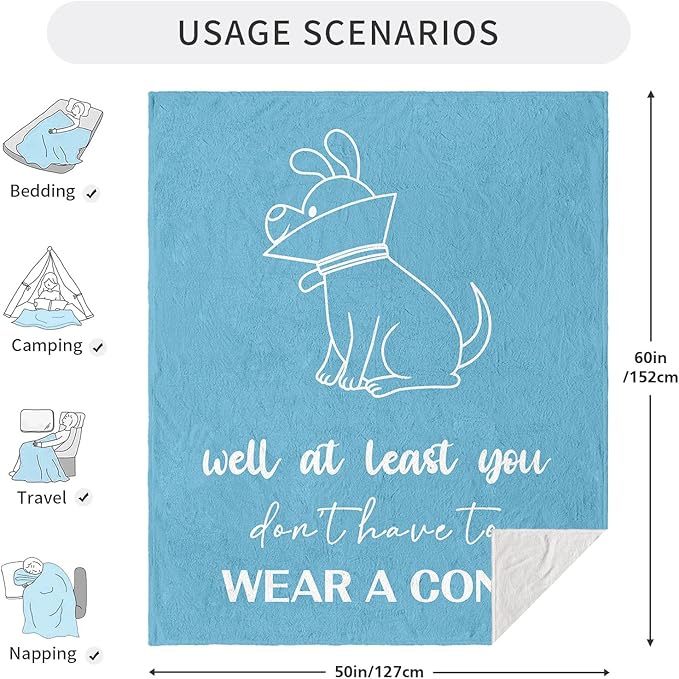 Get Well Gifts for Men, Get Well Gifts for Women After Surgery, Gift for Recovery After Surgery, Get Well Soon/Feel Better Gifts for Women, Get Well Gifts Throw Blanket 60" x 50"