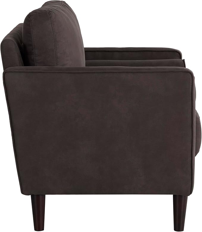Studio Living® Lexington 39.4" Arm Chair, Mid-Century Modern, Pocket Coil Comfort, Easy Assembly, Woven Fabric, Navy Blue