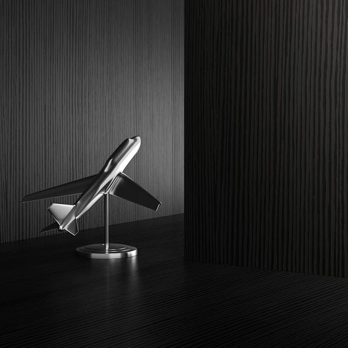 Mobili Fiver, Riccardo Floating nightstand, Ashwood Black, 17.7" x 9.8" x 6.1 ", Melamine-Finished, Modern Bedside Table, End Table, Italian Furniture - Image 2