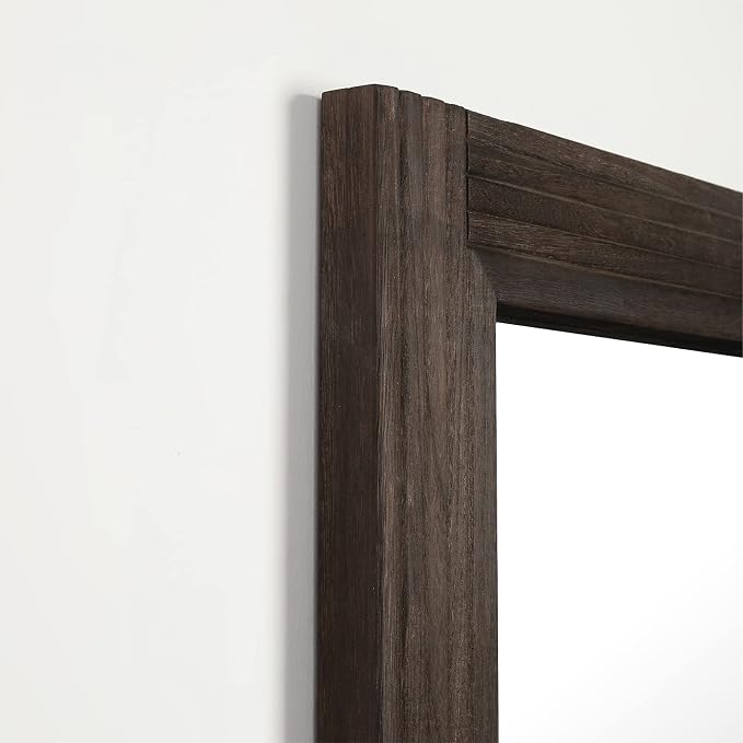 YOSHOOT Hand-Made Wooden Spliced Wall Mirror for Bathroom, Rustic Farmhouse Vanity Mirror, Décor Wall Art, Solid Wood Frame, Vertical or Horizontal Hanging - Image 7