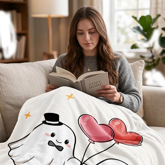 Anniversary Romantic Gifts for Women Men, Soft Flannel Love Blanket, Valentines Anniversary Birthday Gifts for Girlfriend Boyfriend, Engagement Wedding Gift for Wife Husband - 50’’ x 60’’