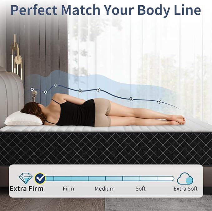 King Mattress, 14 Inch Hybrid Mattress king Size with Breathable Foam and Individually Pocket Spring, Memory Foam Mattresses for Back Pain Relief, Medium Firm Mattresses in a Box, 75x80x14inch
