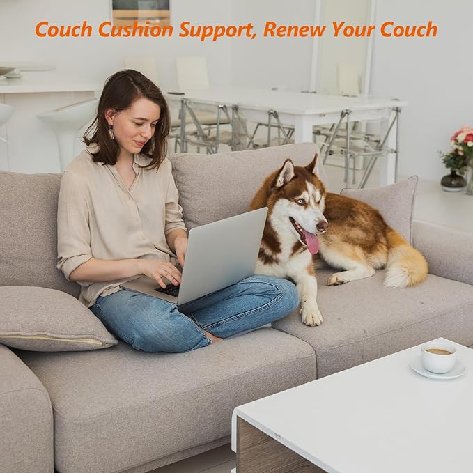 Couch Cushion Support for Sagging Seat,20"X20"X2" High Density Foam Sofa Cushion,Arched Furniture Seat Under Cushion Sag Repair for Loveseat,Blue Set of 2