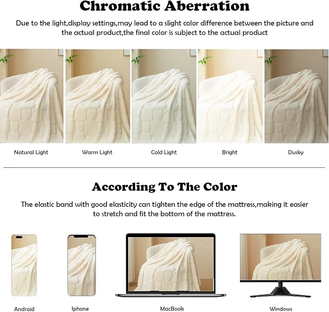 NEWCOSPLAY Super Soft King Blanket Ivory Love Premium Silky Flannel Fleece 3D Heart Checkered Lightweight Bed Blanket All Season Use (Ivory Love, King(90"x110"))