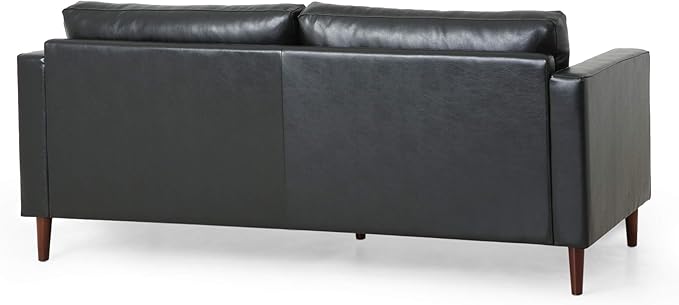 Christopher Knight Home Malinta Sofas, Midnight Black + Espresso