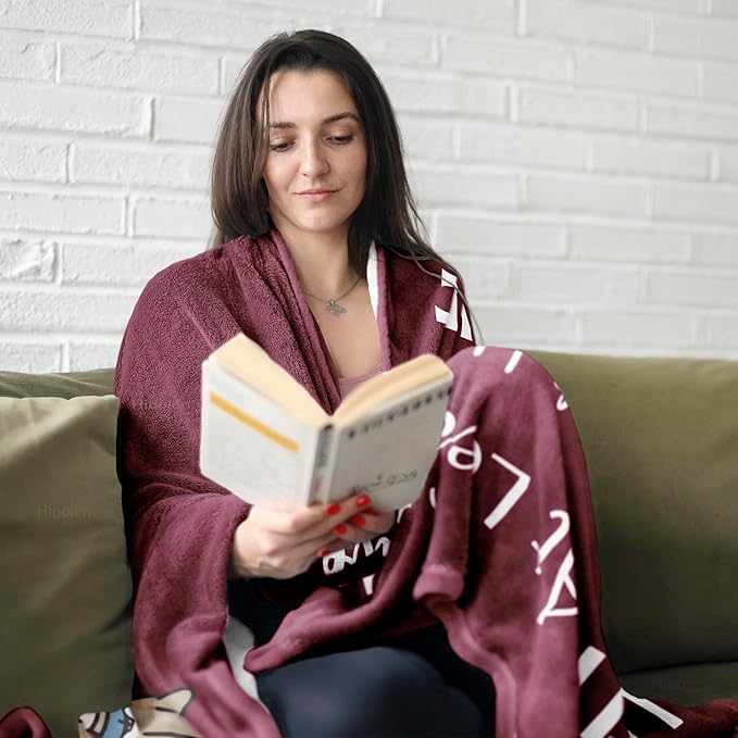 Get Well Gifts for Women/Men After Surgery, Sympathy Gift, Feel Better/Get Well Soon Gifts for Women, Surgery Recovery Gift for Men, at Least You Dont Have to Wear A Cone Red Blanket 50"x60"