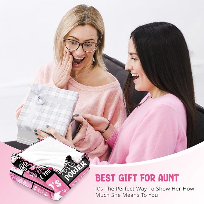 Mothers Day Birthday Gifts for Aunt - World's Best Aunt Ever Gifts from Niece Nephew - Favorite Auntie Birthday Gift Ideas - Christmas Valentines Day Presents for Auntie - Aunts Life Blanket 50"x60"