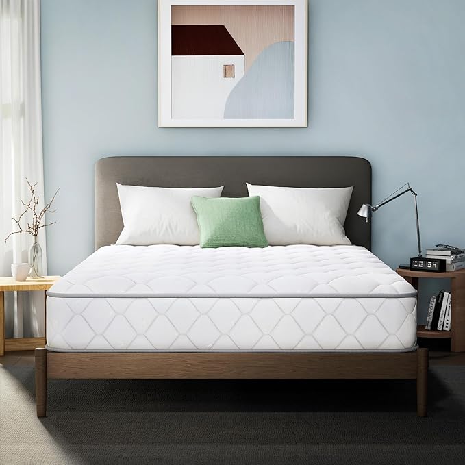 ETONEX 8 Inch Queen Hybrid Innerspring Mattress Gel Memory Foam and Spring Mattress in a Box Medium Firm CertiPUR-US Certified Foam (Queen, 8in)