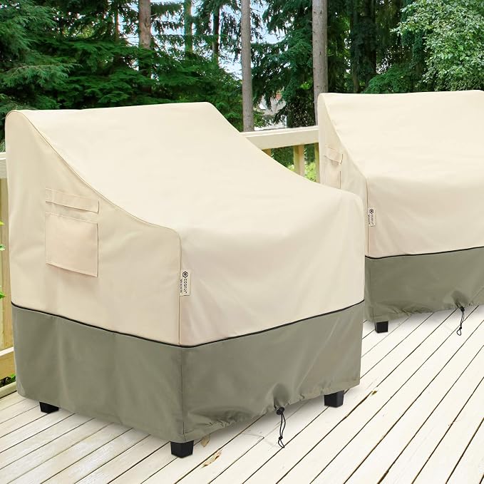 COSFLY Outdoor Furniture Patio Chair Covers Waterproof, Lounge Deep Seat Cover, Lawn Furnitures Covers Fits up to 31.5W x 33.5D x 36H inches(2 Pack) - Image 8