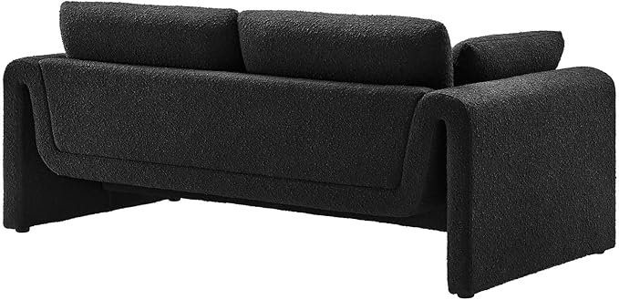 Modway EEI-6381-BLK Waverly Boucle Fabric Sofa, Black