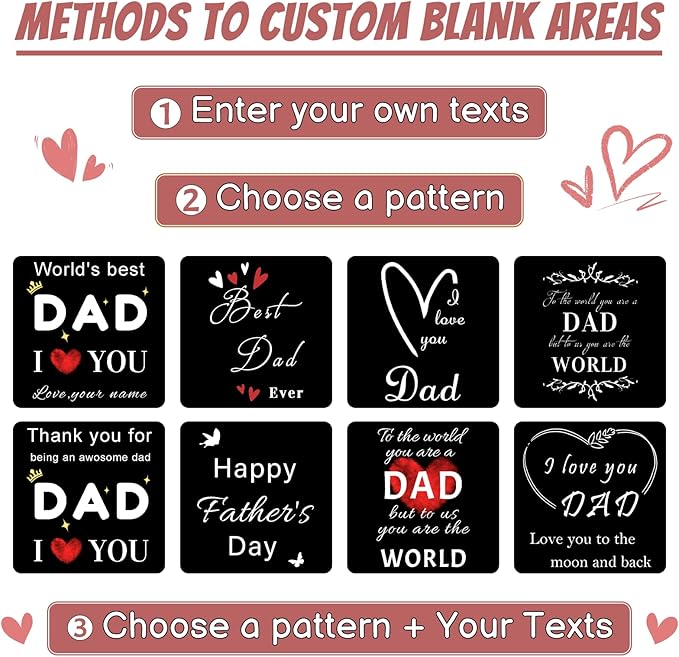 Gifts for Dad Custom Blanket with 8 Photo, Fathers Day Blankets with Picture to My Dad, HD Printing Customized Flannel Throw Blanket Gifts for Best Daddy Ever
