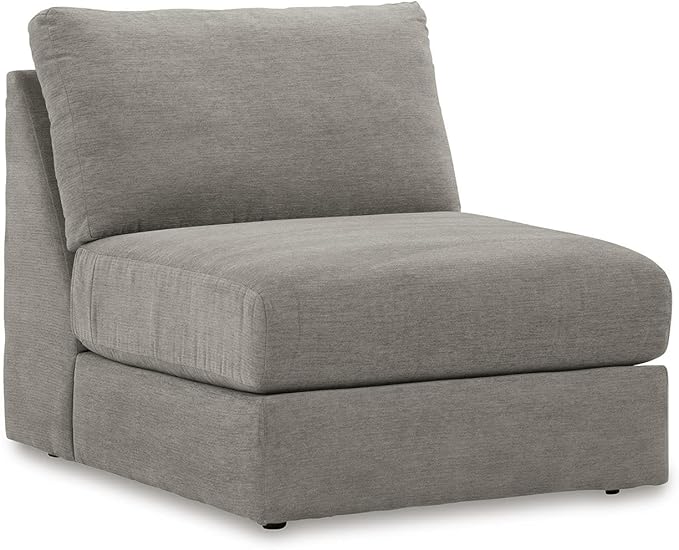 Signature Design by Ashley Avaliyah Modern Modular Anti Sag Right-Arm Facing 4-Piece Sectional with Reversible Cushions and 6 Accent Pillows, Gray