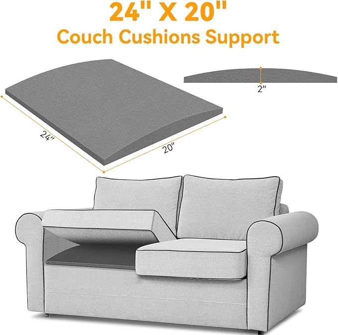Couch Supports for Sagging Cushions Couch Supporter for Under The Cushions High Density Foam 24 ?€?X 20?€? Furniture Seat Sagging Repair Set of 1