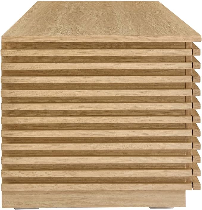 Modway Render 47" Wood Grain Storage Bench in Oak - Image 4