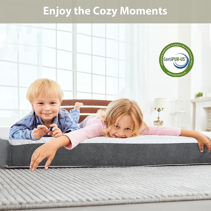 Tri Fold Memory Foam Foldable Mattress Twin, 3 inch Folding Mattress for Guest Sleep. Portable Trifold Mat with Removable Washable Cover, Floor Sleeping Mat for Adult and Kid