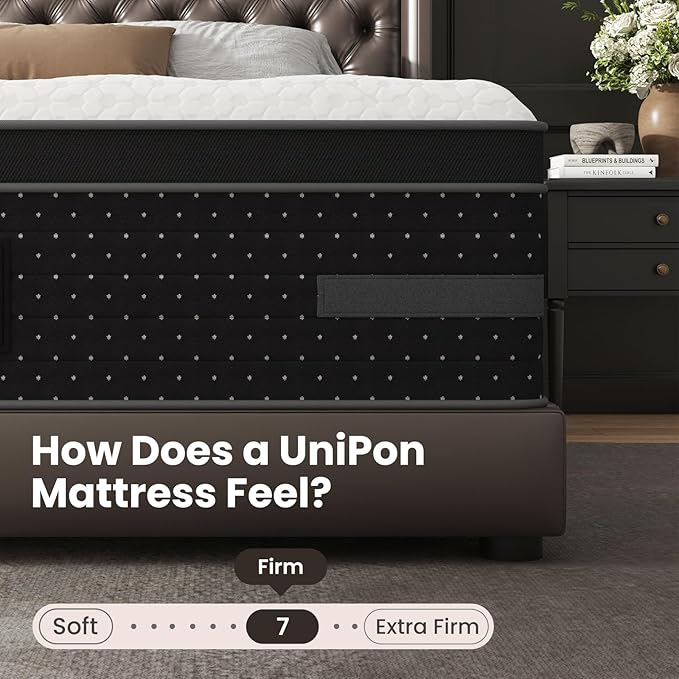 Firm Full Size Mattreses, 12 Inch Breathable Hybrid Bed Mattresses for Side & Back Sleepers, Lumbar and Shoulder Support, Motion Isolation Pressure Relief, Fiberglass-Free