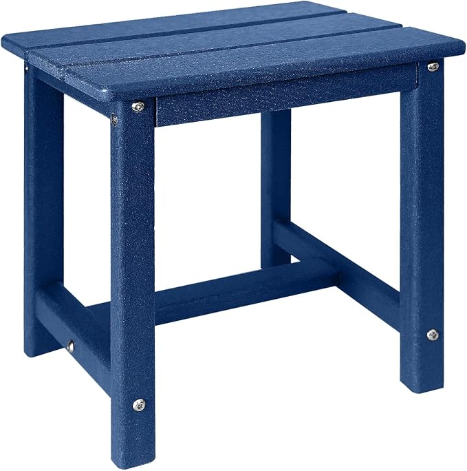 GARDENSTAR Adirondack Square Side Table,one-Tier Outdoor end Table, Patio Side Table for Pool,Porch,Backyard,Relaxing Companion (Blue) by GARDENSTAR