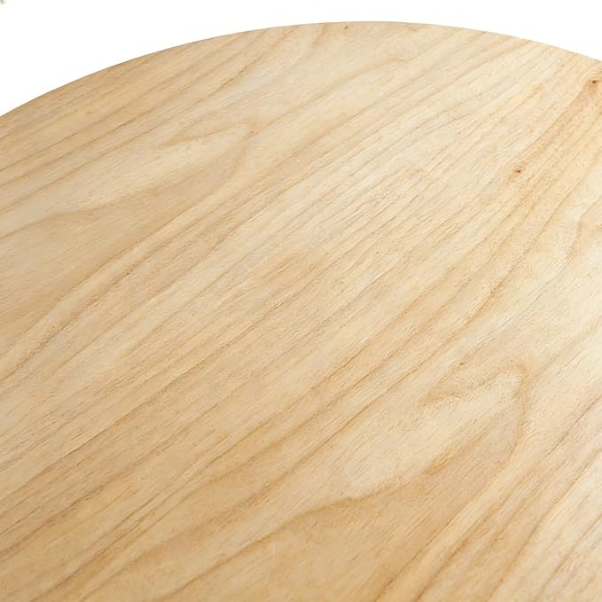 2-Tier Round Coffee Table Wood Nesting Side Table (Oak Side Table, 16x16x20)