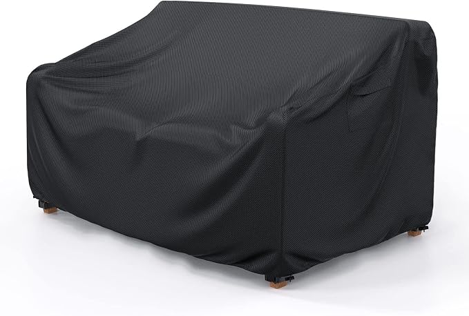 Mrrihand Heavy Duty Patio Sofa Cover Waterproof, 3-Seater Outdoor Sofa Loveseat Cover, Outdoor Patio Furniture Cover with Air Vent and Handles, 78" W×42" D×32" H, Black by Mrrihand