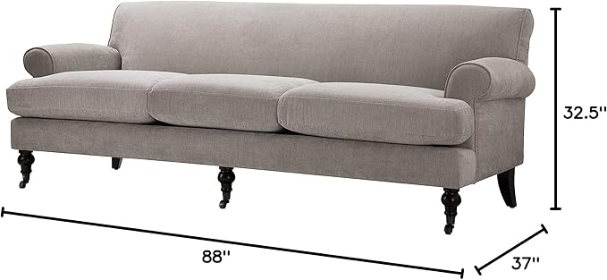 Jennifer Taylor Home Bliss 88" Lawson French Country Three-Cushion Tightback Sofa